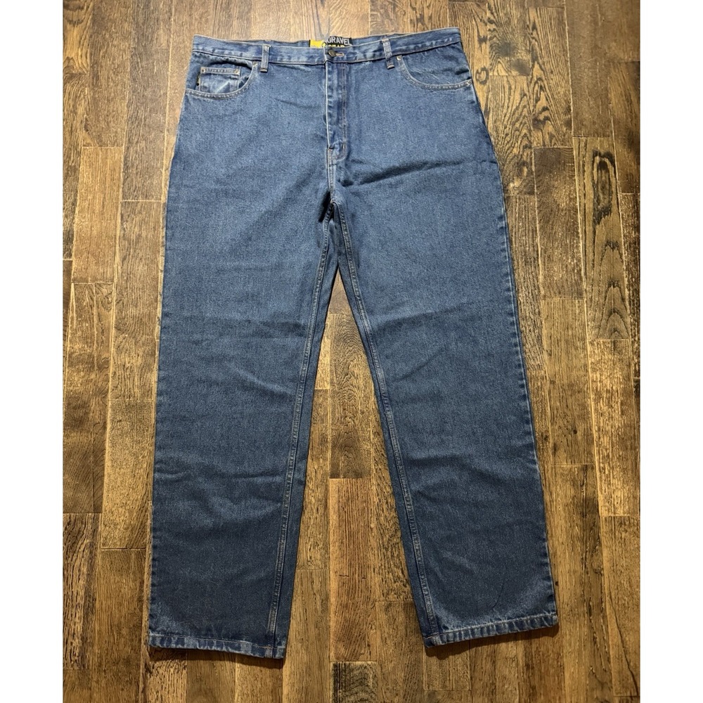 Gravel Gear Blue Jeans Mens Size 42x34 Relaxed Fit Straight Leg High Rise